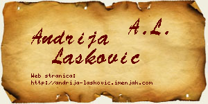 Andrija Lasković vizit kartica